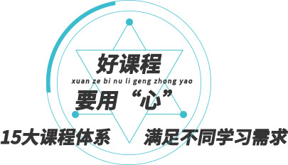 15大课程体系 满足不同学习需求